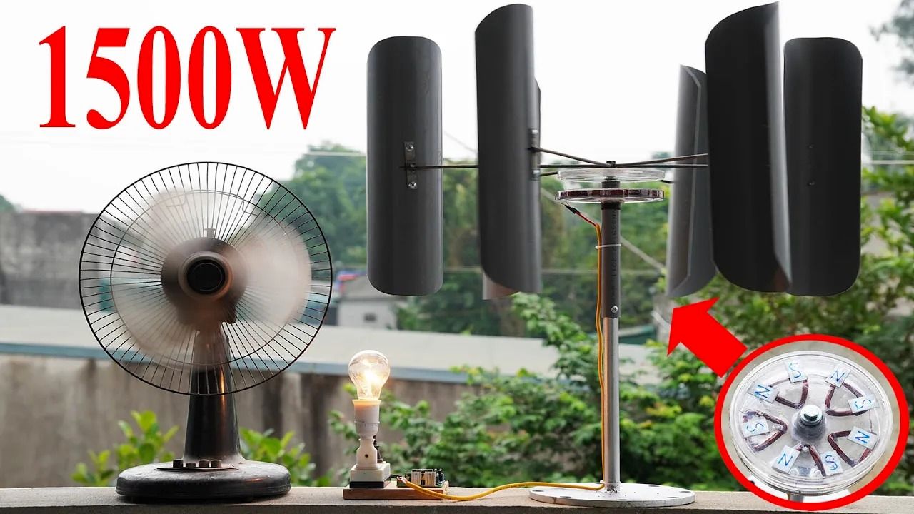 (ویدئو) نحوه ساخت توربین بادی ساده و کم هزینه برای تولید برق رایگان