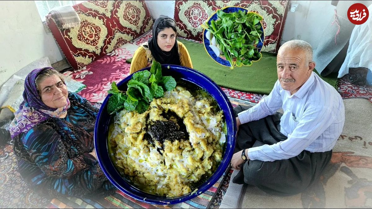 (ویدئو) پخت متفاوت کشک بادمجان به سبک و سیاق دیدنی دختر روستایی کردستانی