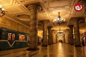 تصاویر؛ قصرهایی برای مردم عادی؛ چرا هر ایستگاه متروی مسکو یک موزه است؟