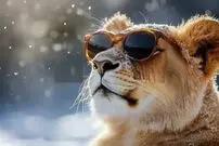 ببینید| شیر ماده و عینک آفتابی!
