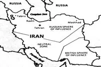 کاریکاتور تقسیم ایران در یک مجله فکاهی انگلیسی؛ مهر ۱۲۸۶