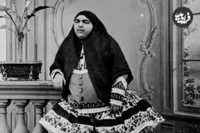عکس| سفر زمان؛ تاج السلطنه، دختر ناصرالدین شاه در 10 سالگی و در روز نامزدی اش؛ سال 1273