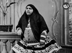 عکس| سفر زمان؛ تاج السلطنه، دختر ناصرالدین شاه در 10 سالگی و در روز نامزدی اش؛ سال 1273