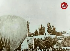 عکس| سفر در زمان؛ شوک آسمانی در عصر قاجار؛ اولین پرواز بالن در تبریز 