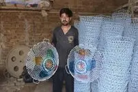 (ویدئو) تکنیک هوشمندانه جوان پاکستانی برای ساخت سبد با سیم مفتول!