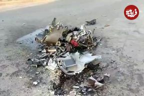 ببینید؛ انهدام پهپاد هرمس اسرائیل در خرم‌آباد