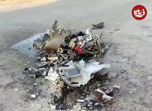 ببینید؛ انهدام پهپاد هرمس اسرائیل در خرم‌آباد