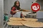 ببینید| غذای خیابانی در ایران؛ مراحل دیدنی پخت نان تافتون کنجدی در تهران