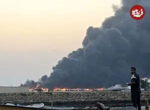 حمله به اسکله صیادی در جاسک/ ۱۰۰ فروند لنج دچار حریق شد