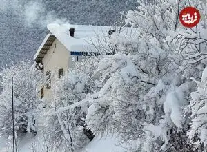 ببینید| ارتفاع ۵ متری برف در این منطقه کشور