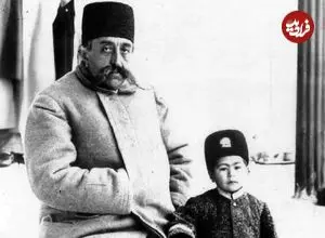 عکس| سفر زمان؛ مظفرالدین شاه سوار بر سه‌چرخۀ مخصوص در یک جاده