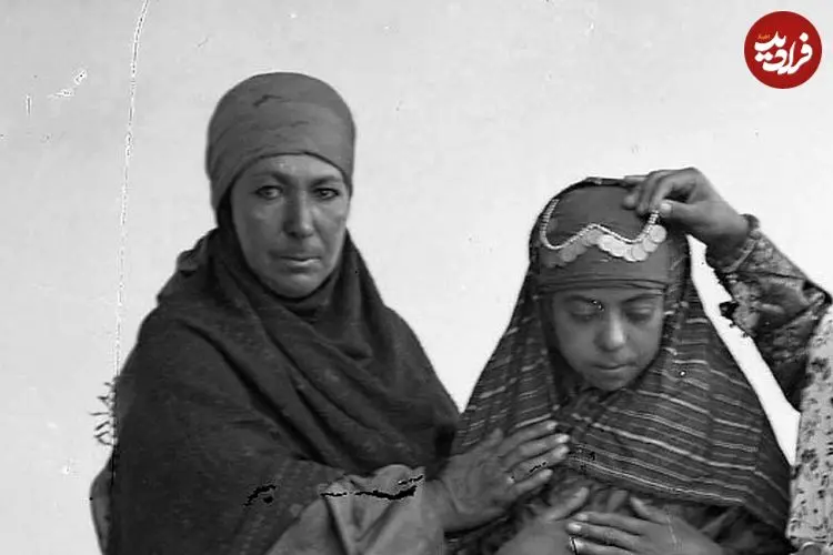 عکس| سفر زمان؛ تصویر رنگی‌شده از آرایش عروس نوجوان در دوران قاجار