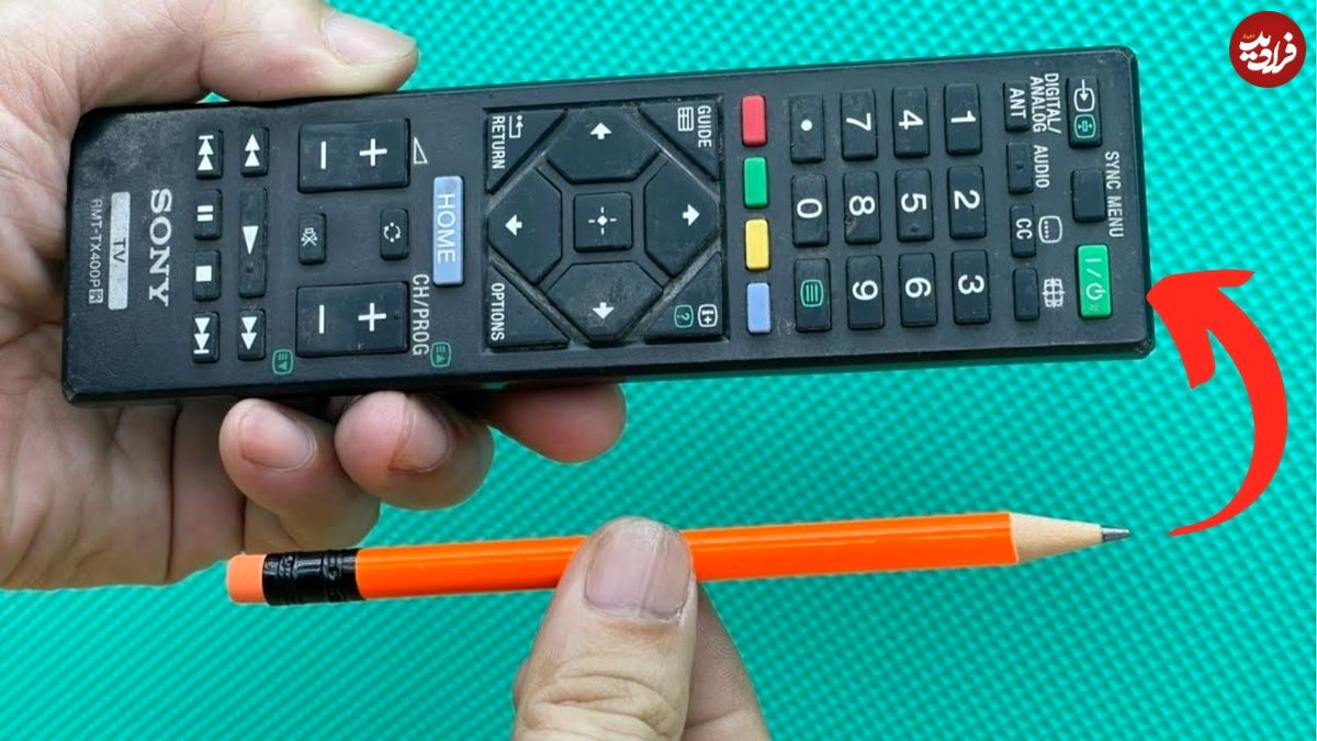 (ویدئو) اگه دکمه های کنترل تلویزیون کار نمیکنه، خیلی ساده و سریع با یه مداد تعمیرشون کن
