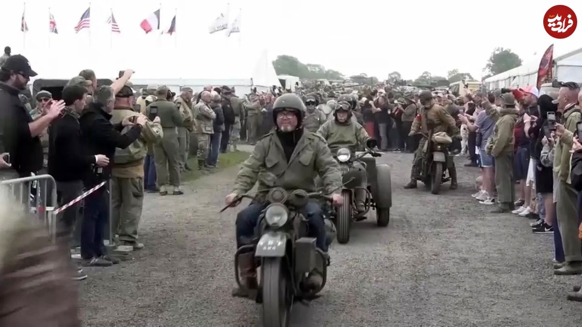 (ویدئو) رژه موتورسیکلت‌های جنگ جهانی دوم