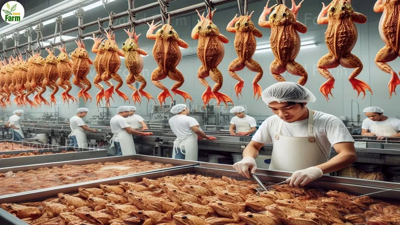 (ویدئو) چگونه چینی ها سالانه 2 هزار تن قورباغه را پرورش و مصرف می کنند؟