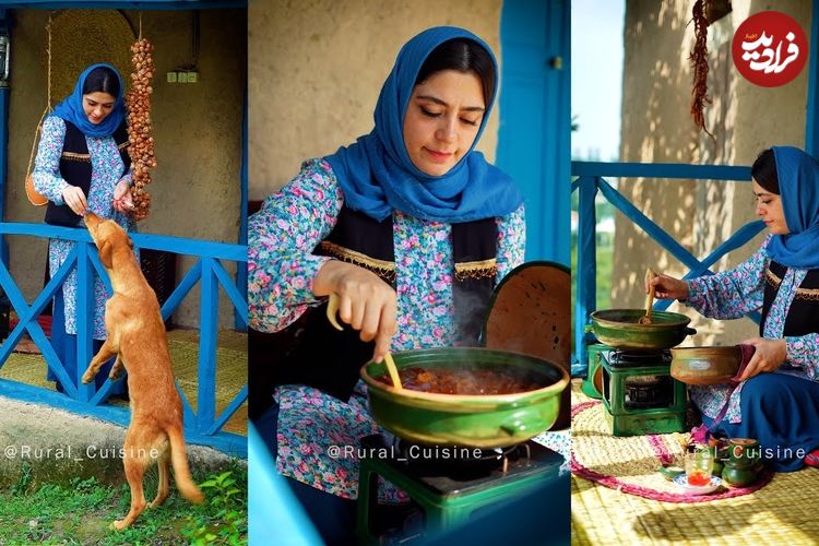 ببییند؛ غذای روستایی در ایران؛ پخت خورشت آلو قیسی در روستاهای رامسر