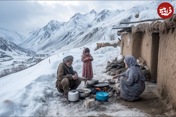 ببینید؛ غذای روستایی در افغانستان؛ پخت نان سنتی در غار