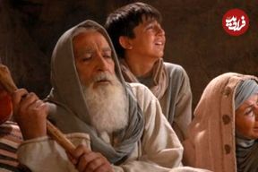 عکس| سفر به تاریخ؛ «یعقوب نبی» و «فرج‌الله سلحشور» در اتاق گریم سریال «یوسف پیامبر»