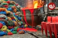 ببینید| فرآیند بازیافت ضایعات پلاستیکی و تولید صندلی با آن در پاکستان