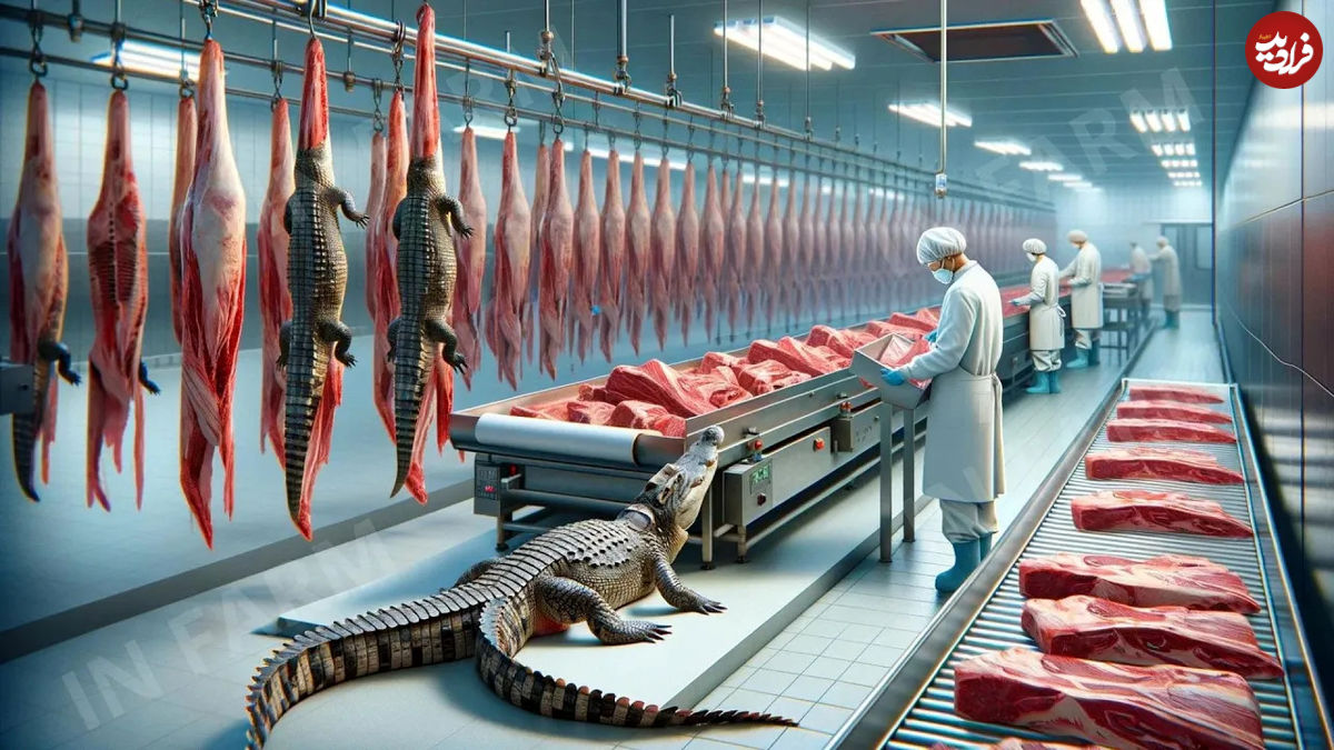 (ویدئو) فرآیند جالب پردازش گوشت و پوست کروکودیل در یک مزرعه بزرگ برزیلی