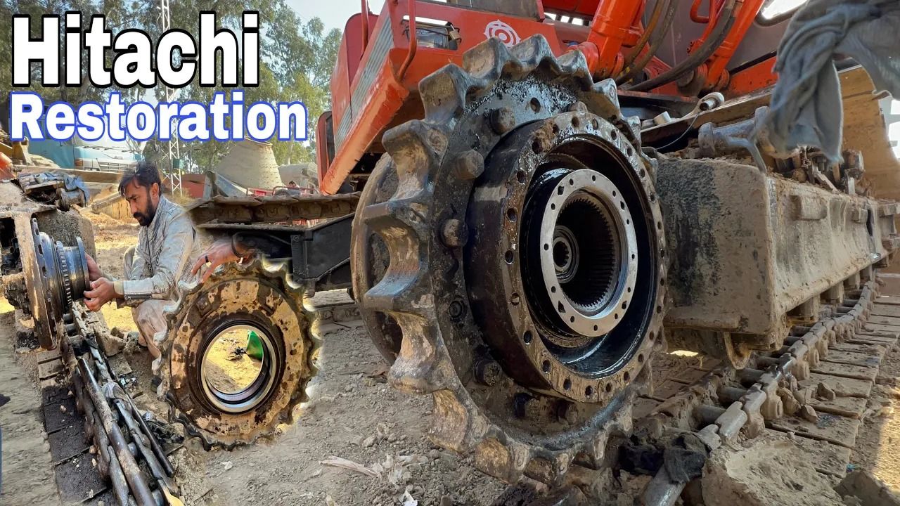 (ویدئو) تعمیر و بازسازی استادانه بیل مکانیکی هیتاچی توسط 2 استاد پاکستانی