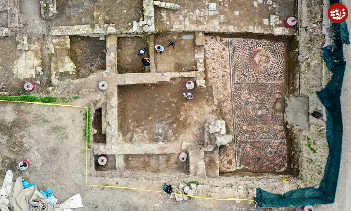 «موزاییک استثنایی 1800 ساله» در جریان ساخت شبکه فاضلاب کشف شد