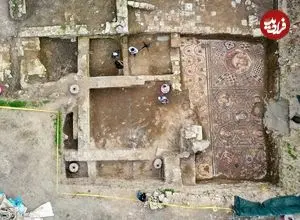 «موزاییک استثنایی 1800 ساله» در جریان ساخت شبکه فاضلاب کشف شد