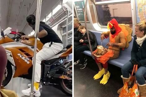 مسافران عجیب مترو! 