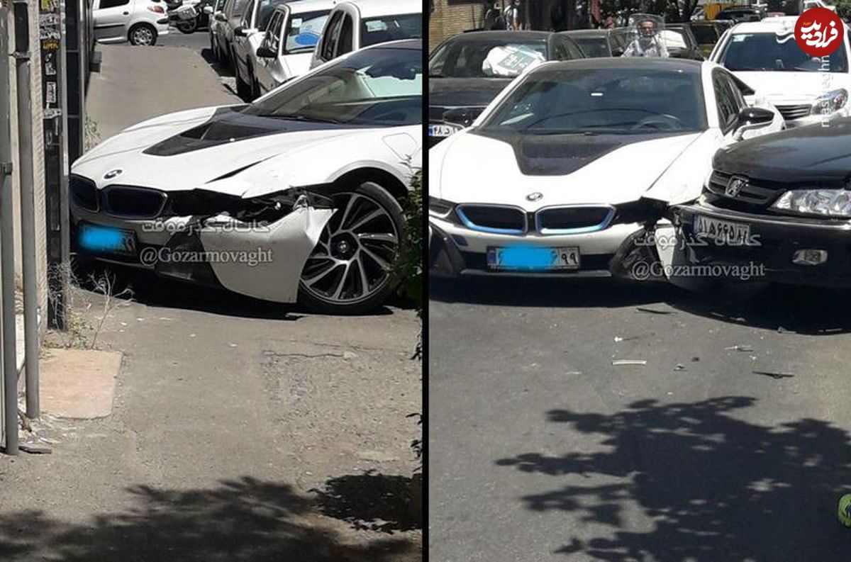 عکس/ تصادف BMW میلیاردی در تهران