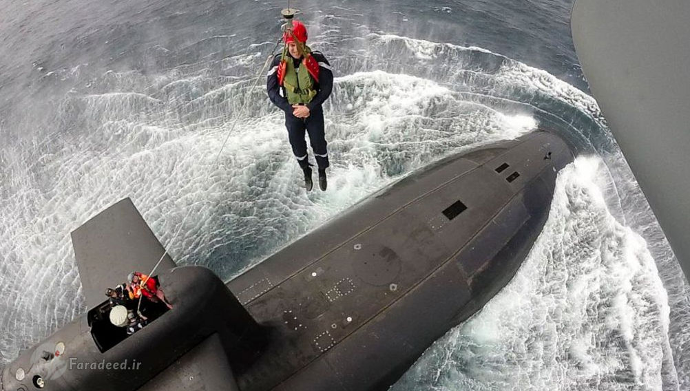 تصاویر/ "مکرون" در زیردریایی اتمی "مخوف"