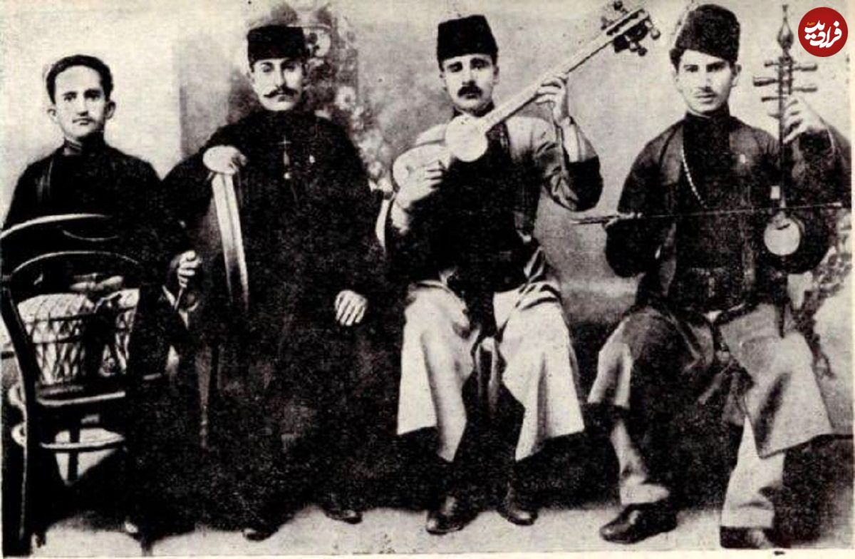 عکس؛ سفر در زمان؛ دسته موزیک قزاقخانه در دوران قاجار