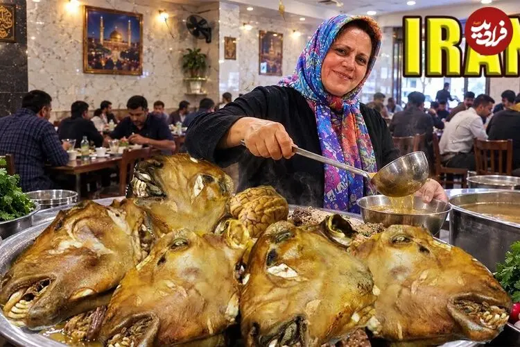 ببینید| غذای خیابانی در ایران؛ فرآیند دیدنی طبخ کله پاچه در تهران