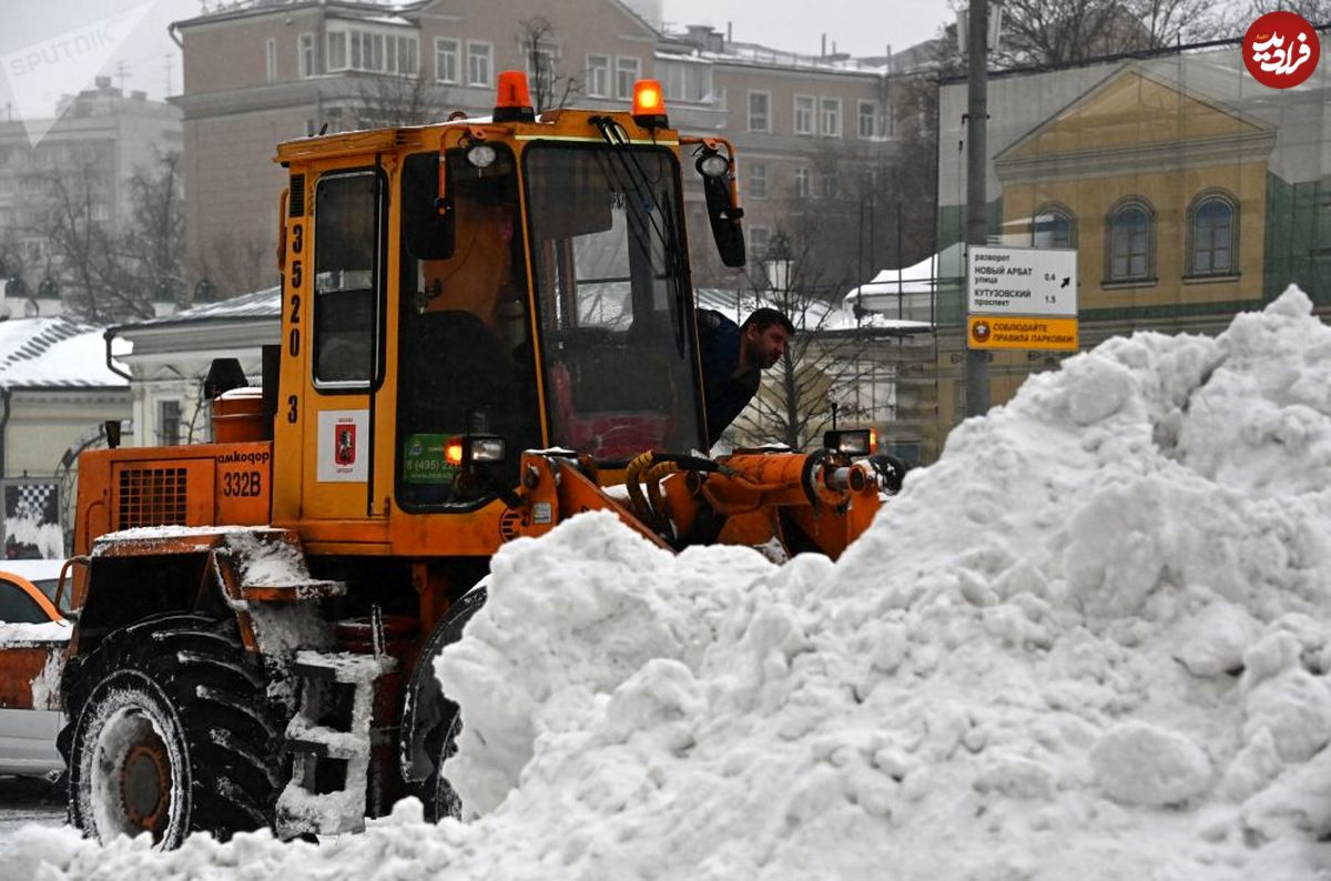 تصاویر/ بارش سنگین برف در مسکو