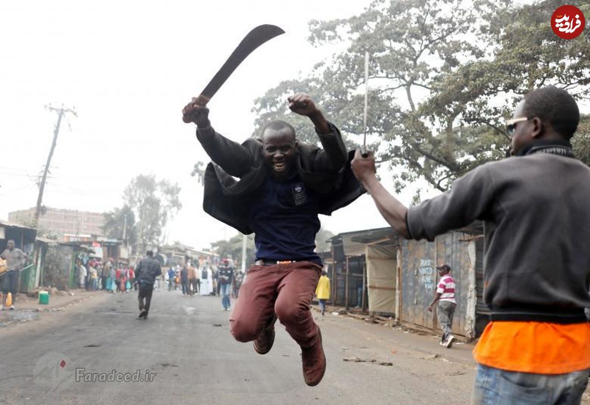 تصاویر/ آشوب و قمه‌کشی پس از انتخابات در کنیا