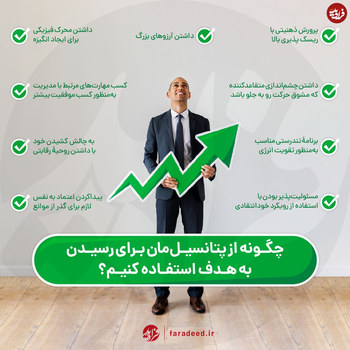 اینفوگرافی/ چگونه از پتانسیلمان برای رسیدن به هدف استفاده کنیم؟