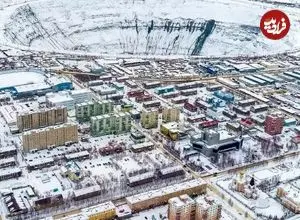 ببینید؛ خانه‌ها و مغازه‌های افسرده‌ترین شهر جهان که یخ بسته است