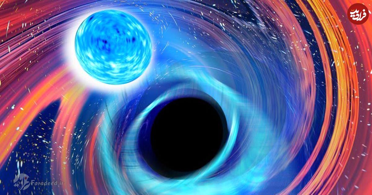 بلعیده شدن ستاره نوترونی توسط یک سیاهچاله