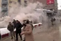 (ویدئو) تصاویری از سقوط وحشتناک ساختمانی ۴ طبقه در قطر