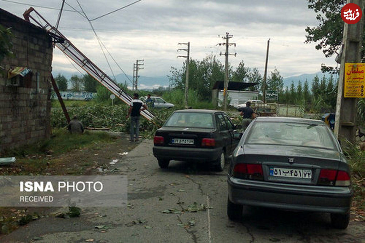 تصاویر/ خسارت طوفان در مازندران