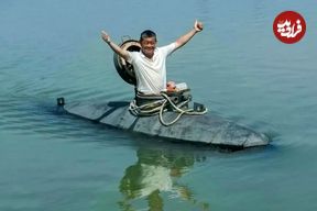 ببینید؛ کشاورز چینی که برای سرگرمی یک زیردریایی ساخته است