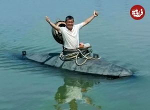 ببینید؛ کشاورز چینی که برای سرگرمی یک زیردریایی ساخته است