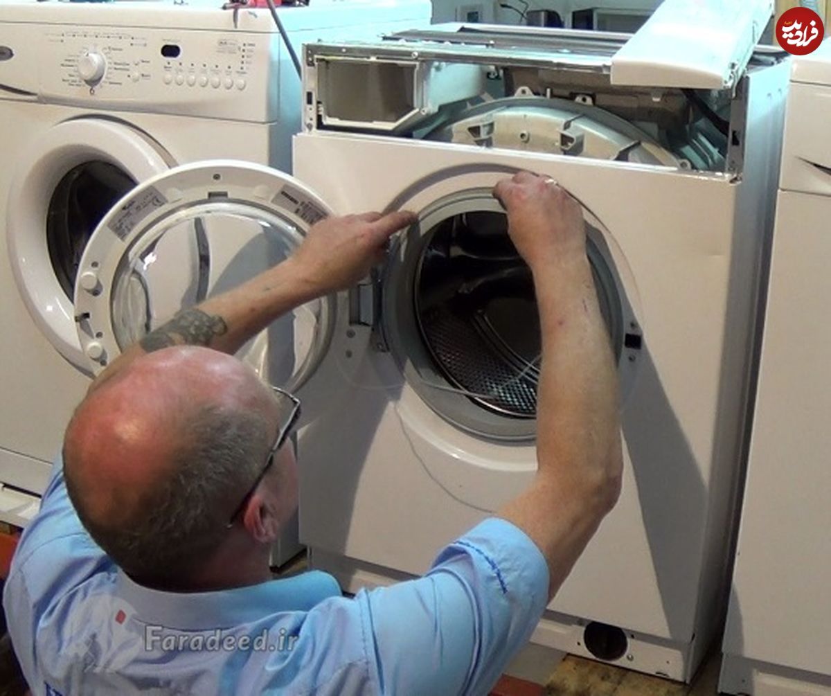 ویدیو/ گیر افتادن عجیب یک پسر بچه در ماشین لباسشویی!