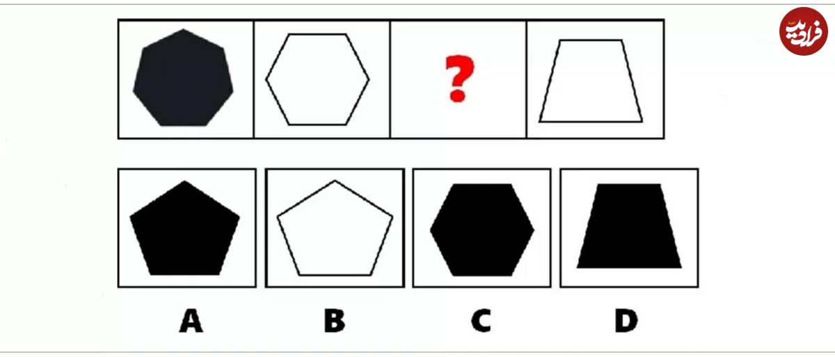 معما‌ی هوش ریاضی: شکل گم شده را در پازل‌های تصویری پیدا کنید