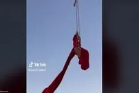 (ویدئو) آویزان شدن خطرناک عروس فلسطینی از جرثقیل!