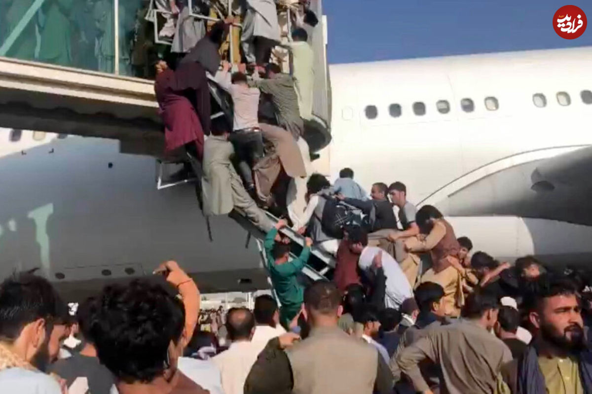 صحنه‌هایی باورنکردنی از فرودگاه کابل
