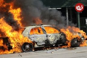 ببینید؛ انفجار یک خودرو در جنوب واشنگتن