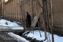 عکس| سفر به تهران قدیم؛ تصویر رنگی‌شده از یک خیابان برفی در تهران عهد قاجار