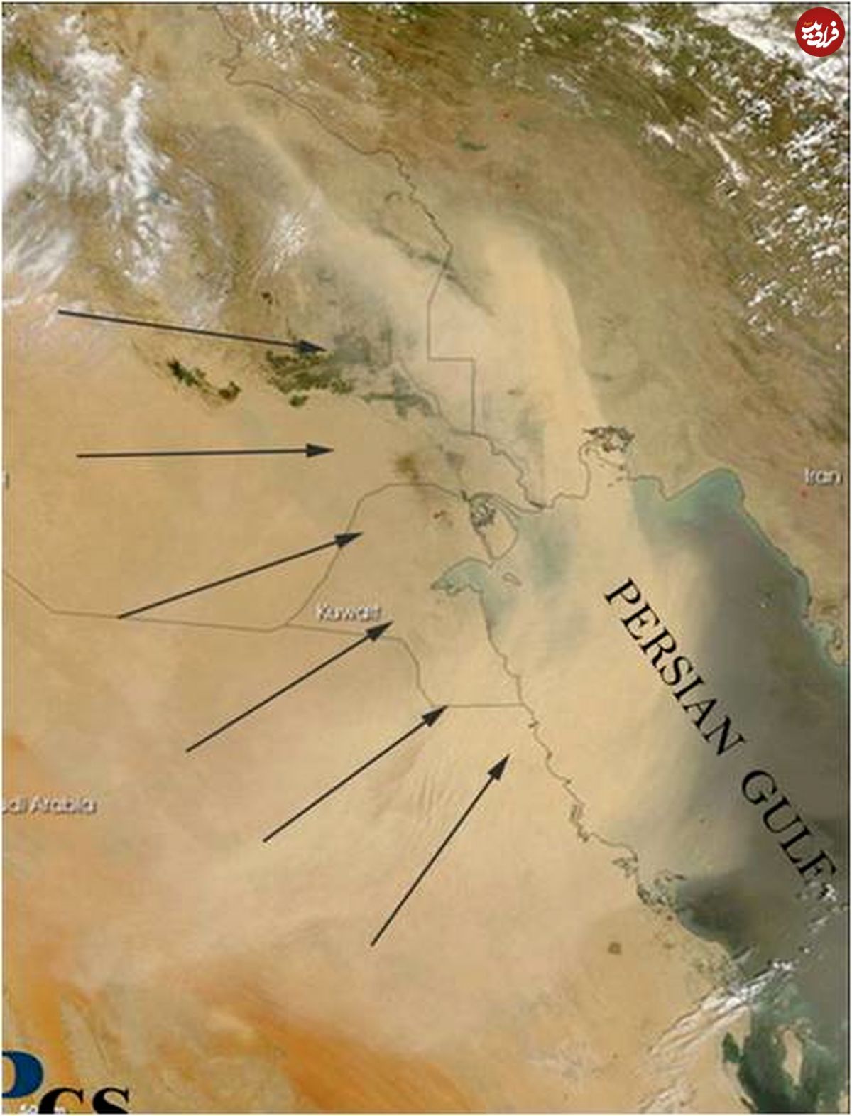 چهار استان ایران، محصور در غبار عربی