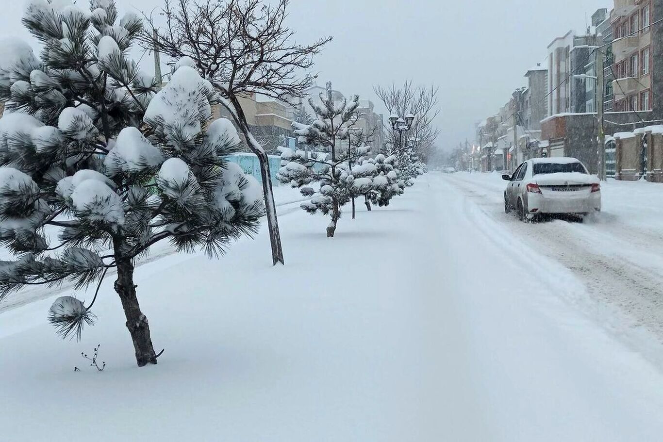 در تهران چند سانتی‌متر برف آمد؟