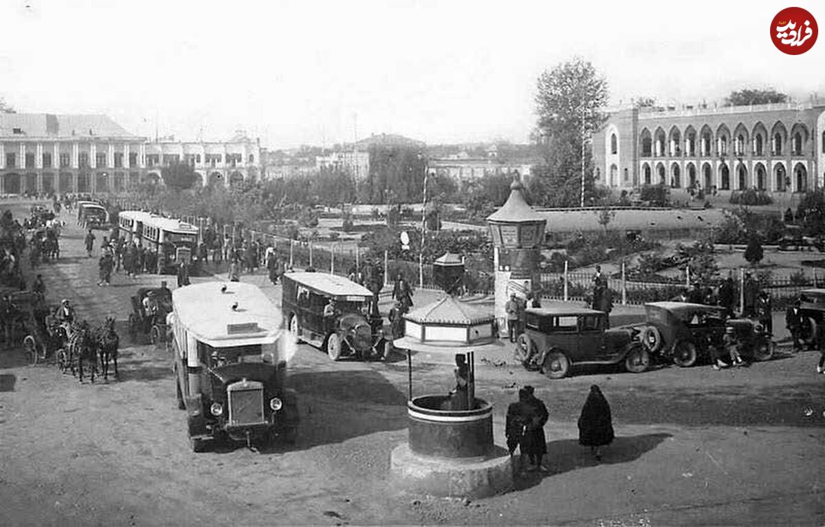 عکسی نایاب از میدان توپخانه در زمان قاجار؛ خیابانی که ناصر الدین شاه ساخت